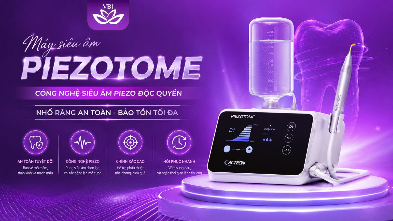 Máy nhổ răng siêu âm Piezotome hỗ trợ nhổ răng bao lâu thì trồng lại được