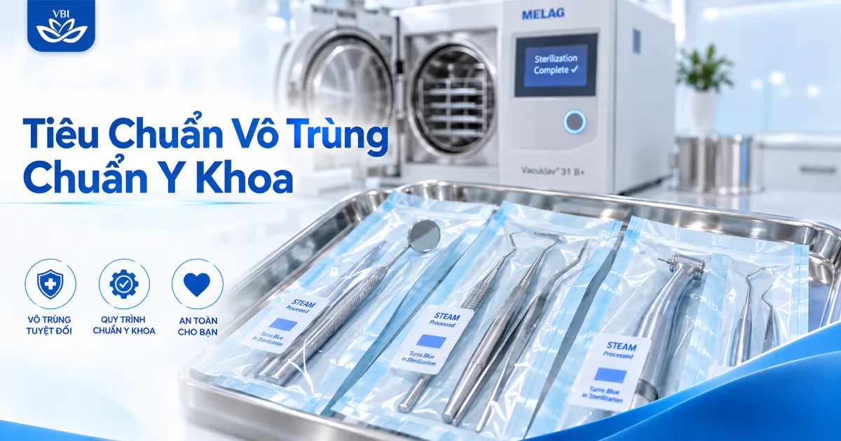Tiêu Chuẩn Vô Trùng Khép Kín Chuẩn Bộ Y Tế Tại Nha Khoa Việt Bỉ